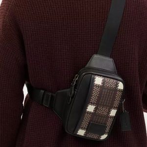 Coach Edge L Pack With Plaid Print